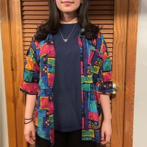 Jessica Stevens Multiple Colored Pattern Button Down Shirt